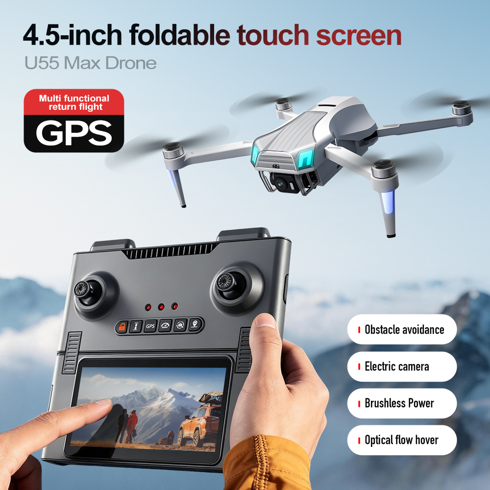 Drone Gimbal Mount - Dron U55Max 5G con Flujo Óptico
